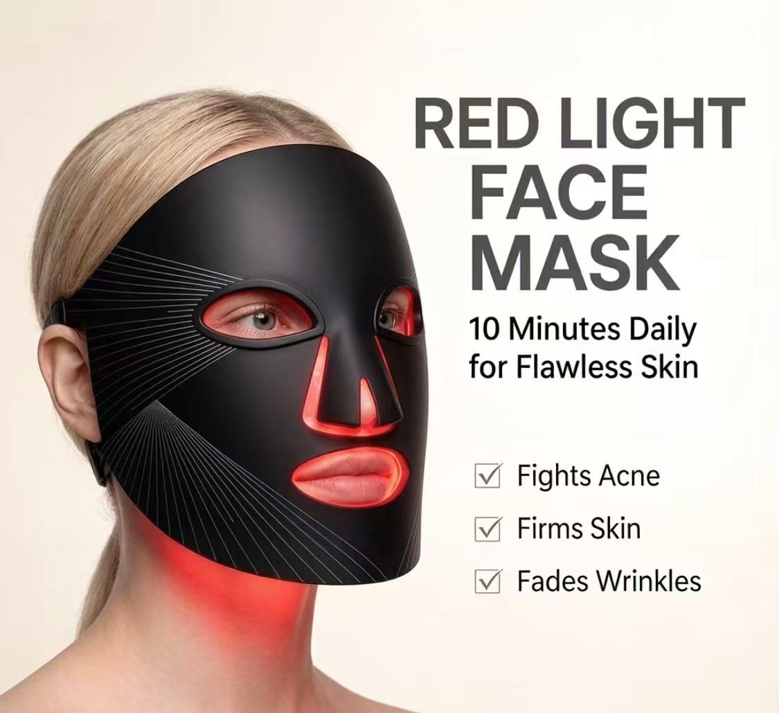 AuraGlow 4-in-1 LED Light Therapy Face Mask